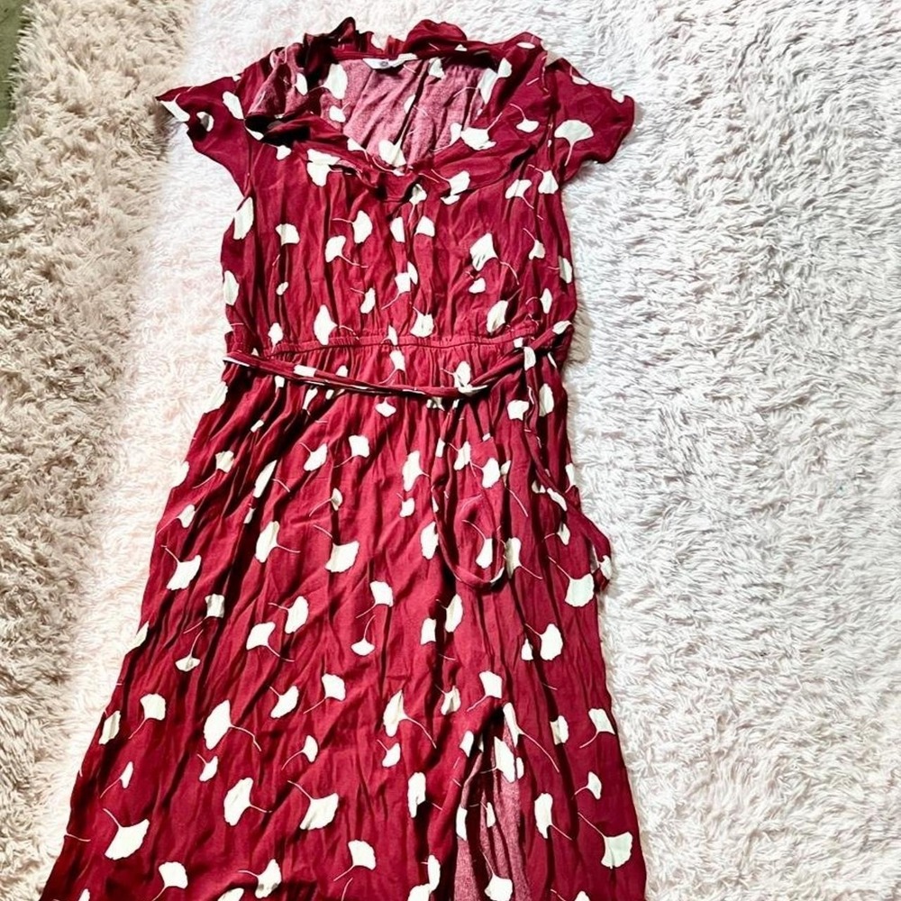 Modest Heritage Botantical Retro Classic Collared Dress Womens XL Whimsical Cute